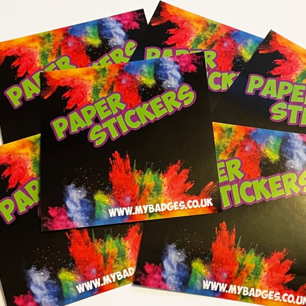 Short Run Paper Stickers My Badges Custom Merchandise UK